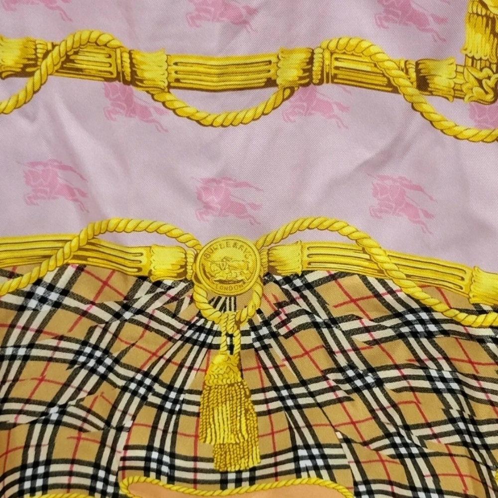 Burberry Paneled Archive Scarf Print Silk Shirt  SZ IT 38 / US 4 Italy RARE - Picture 7 of 15